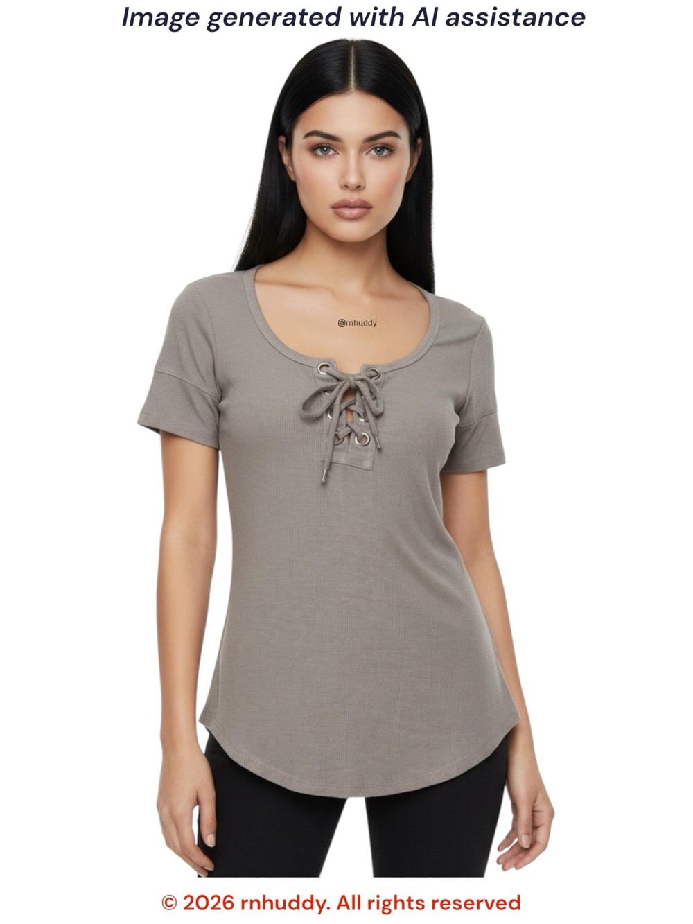 NWT Bebe S light taupe Hallie lace up top